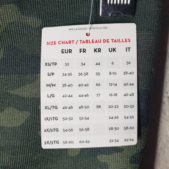 NWT SPANX Sz M Look At Me Now Seamless Green Camo Leggings (1330-31) - Picture 6 of 6